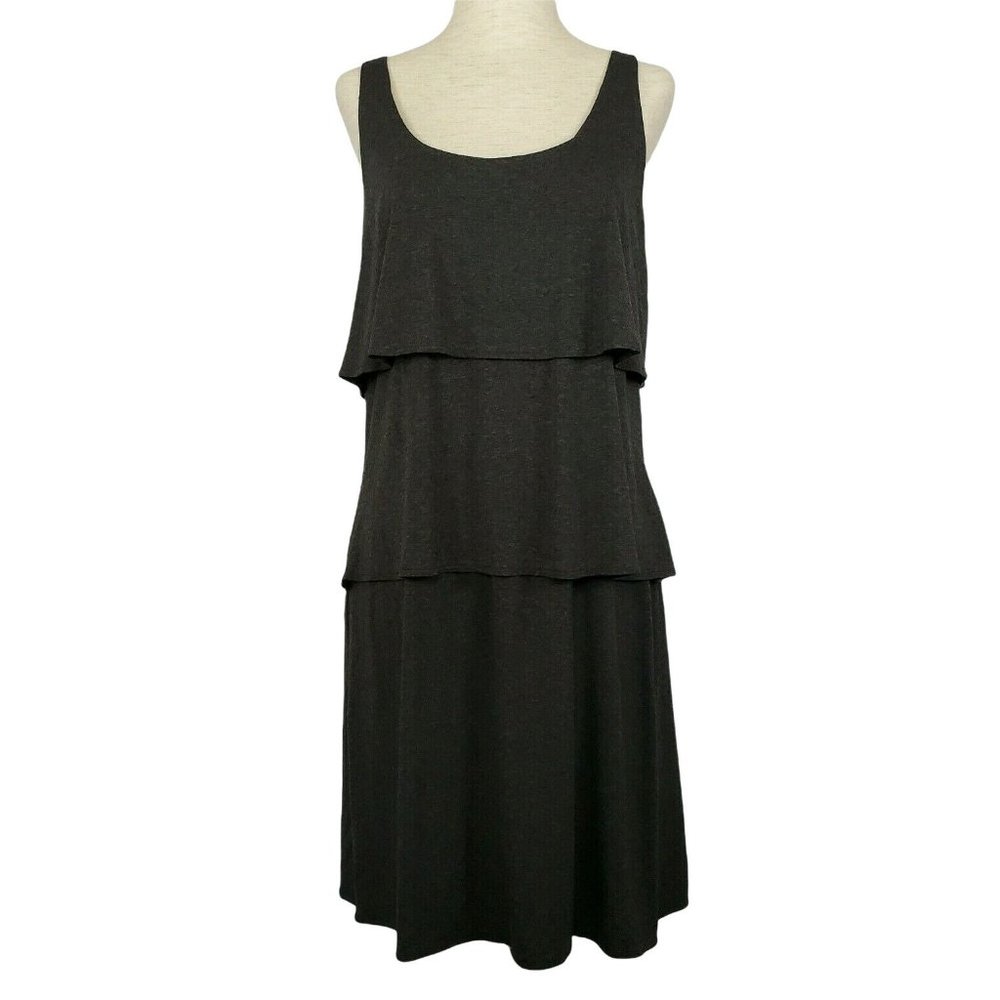 Suzi Chin for Maggy Boutique Womens dress sz S gray flouncy summer short